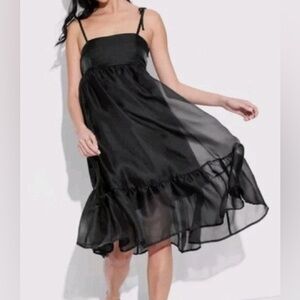 Women’s Black Midi Dress Wild Fable small